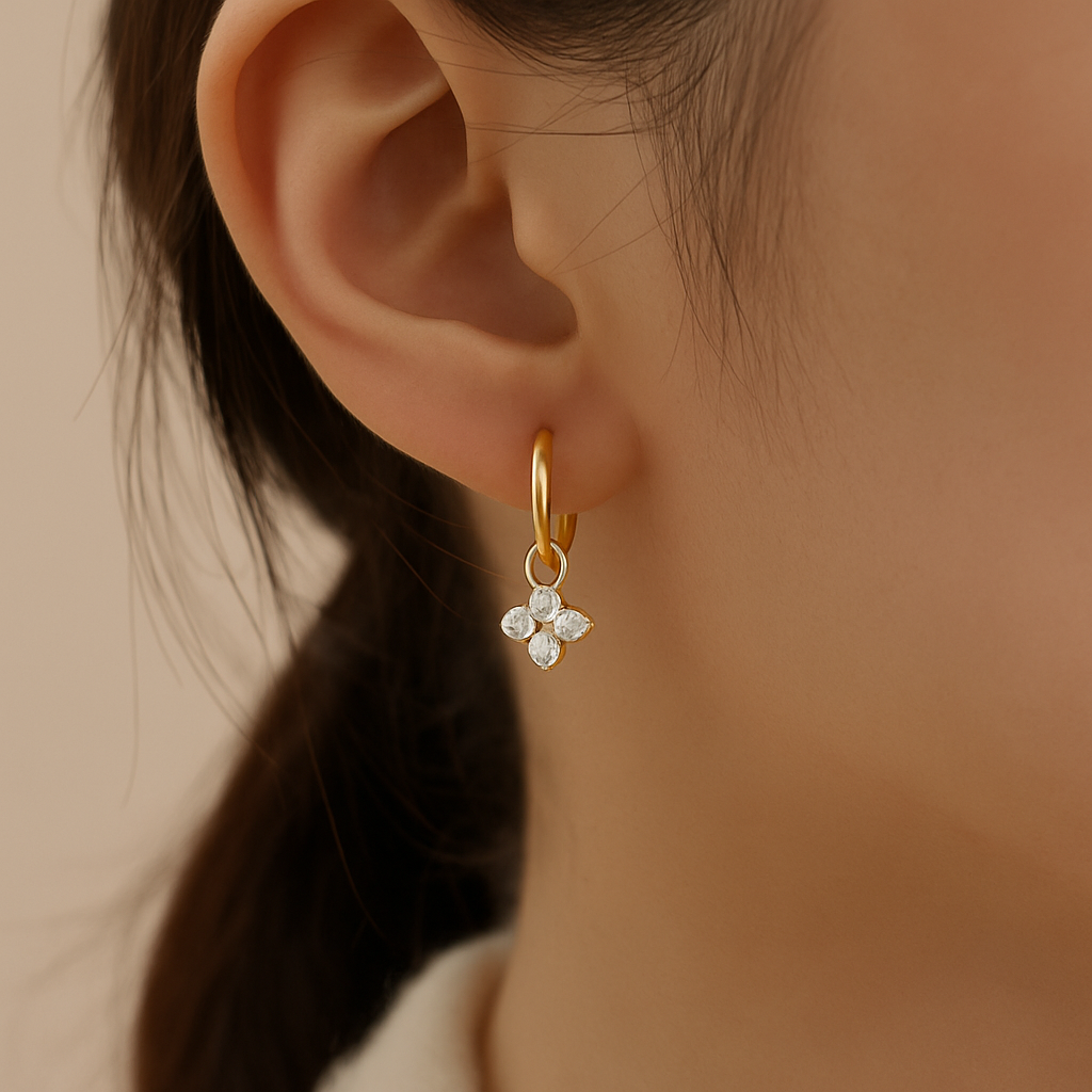 Lumine – Brinco Flor com Zircônias