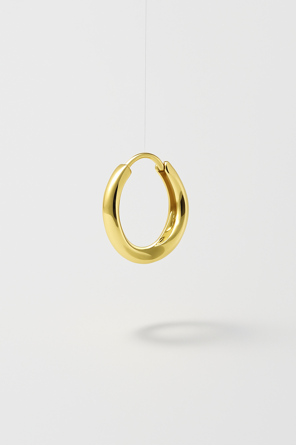 Élégance Elipse – Brinco Argola Dourado