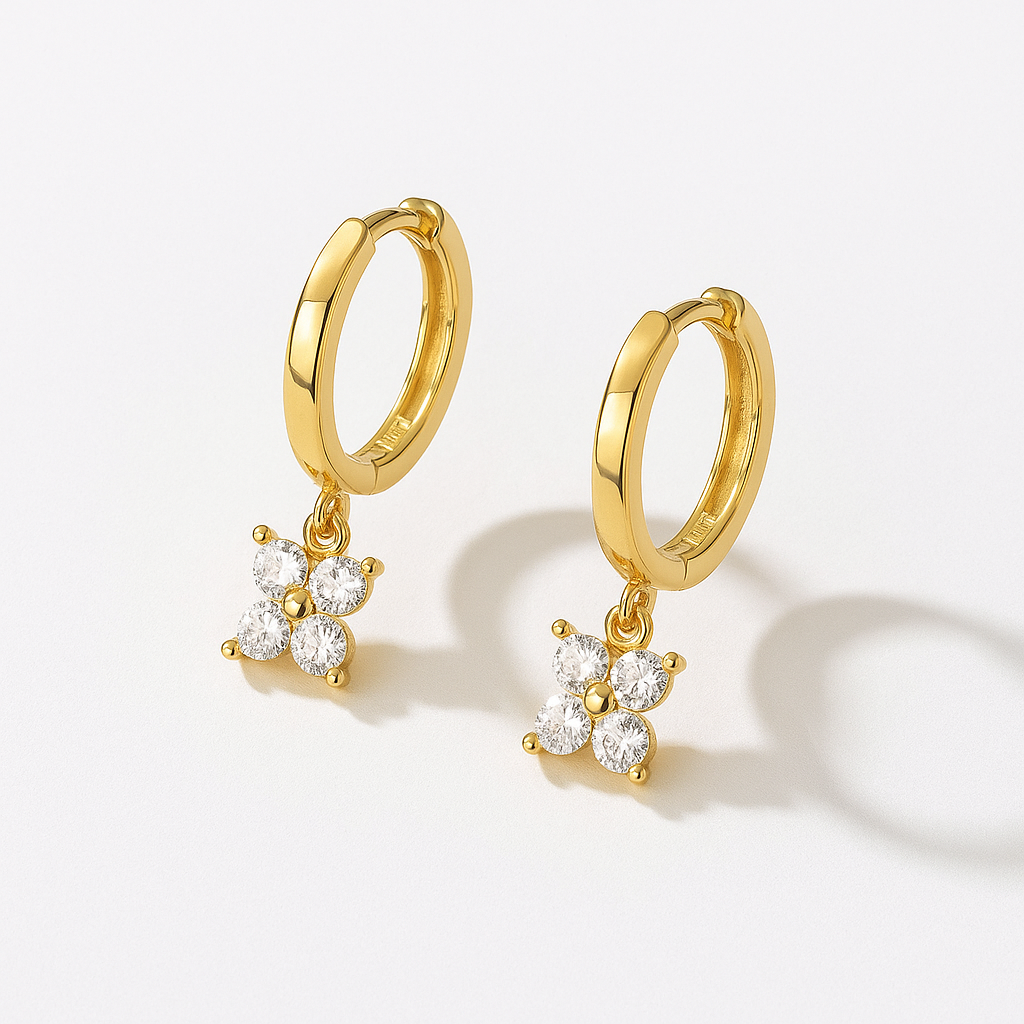 Lumine – Brinco Flor com Zircônias
