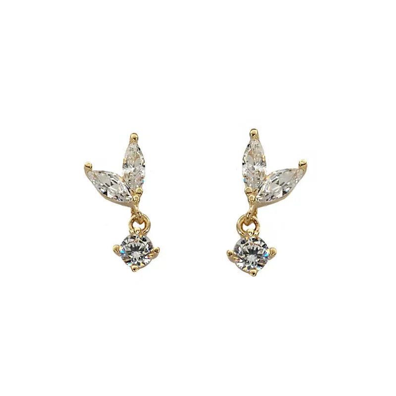 Brinco Prata 925 Bud Cristal Francês Pino – Bouton Cristal Simplicité