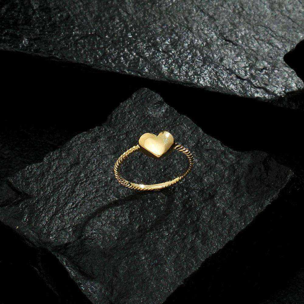Anel Dourado de Falange Coração – Bague Phalange Cœur Simplicité