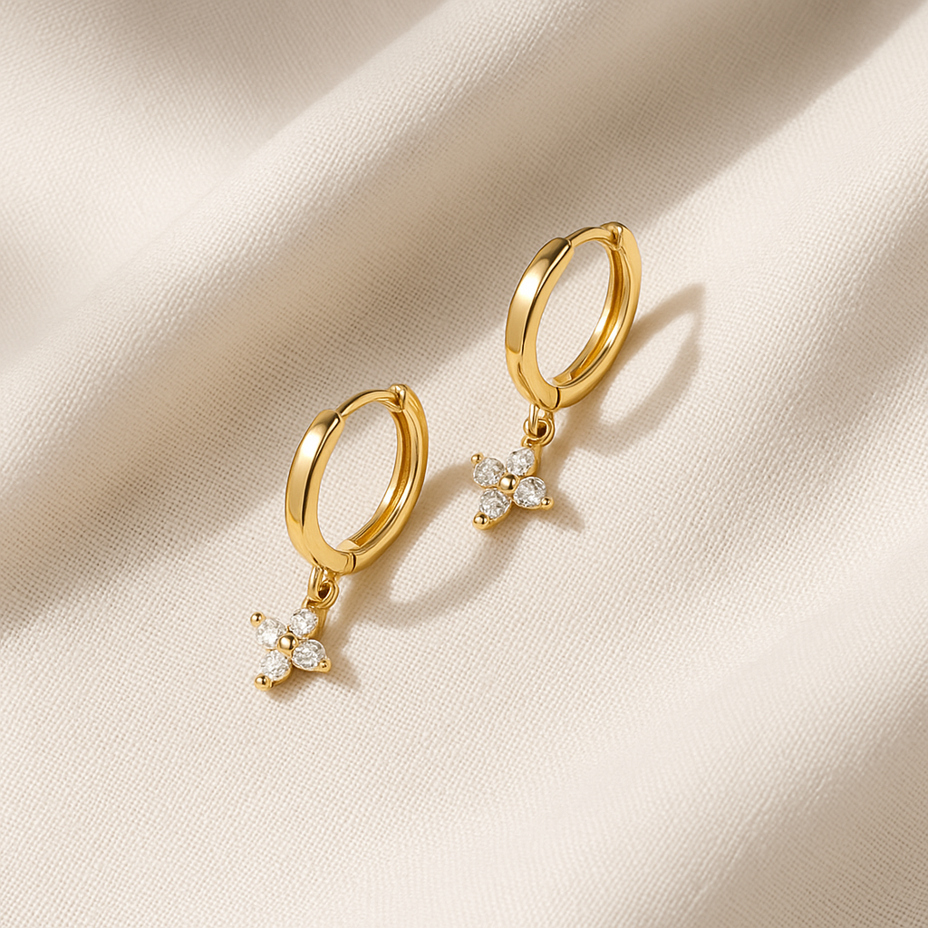 Lumine – Brinco Flor com Zircônias