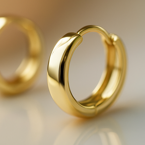 Élégance Elipse – Brinco Argola Dourado
