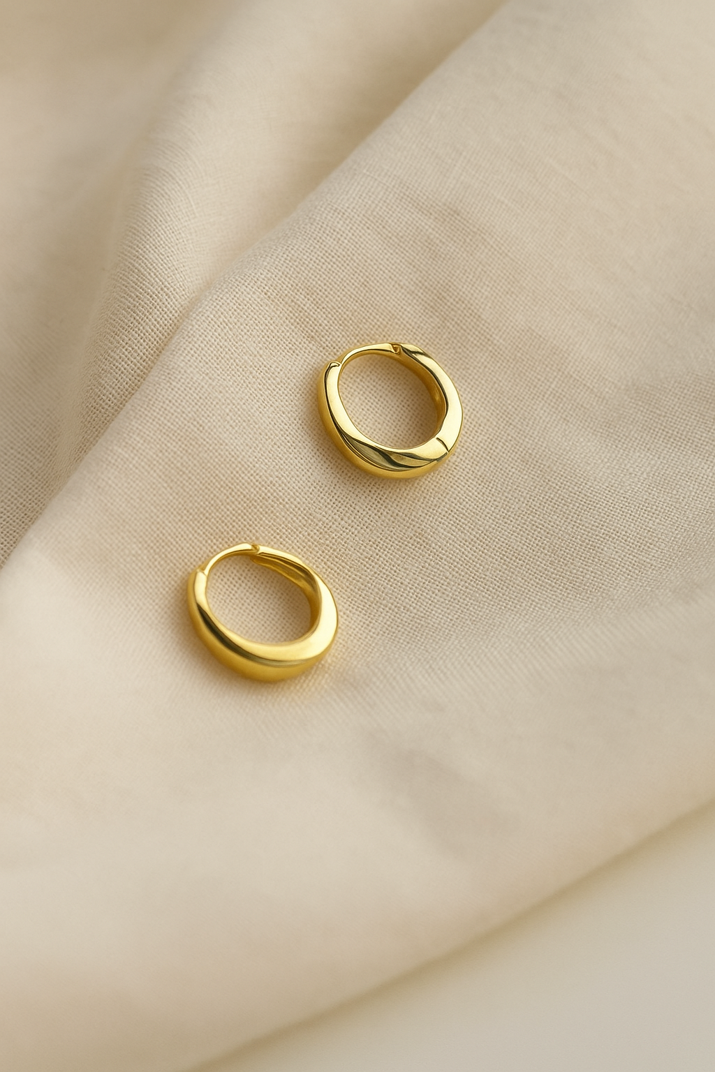 Élégance Elipse – Brinco Argola Dourado