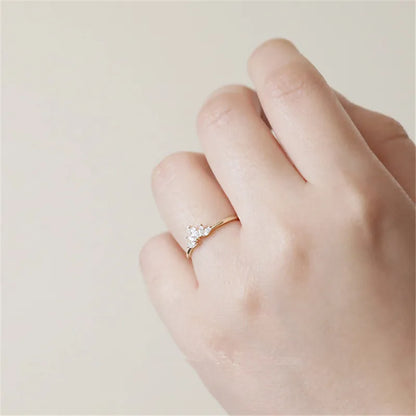 Anel Coroa Cristal Prata 925 – Couronne Cristal Simplicité