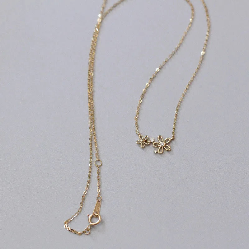 Colar Pingente Flor Boêmia Prata 925 – Fleur Bohème Simplicité