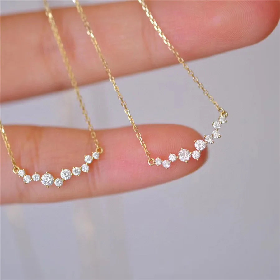 Colar dourado Pavé Lumière com brilho das zircônias - Loja Simplicité