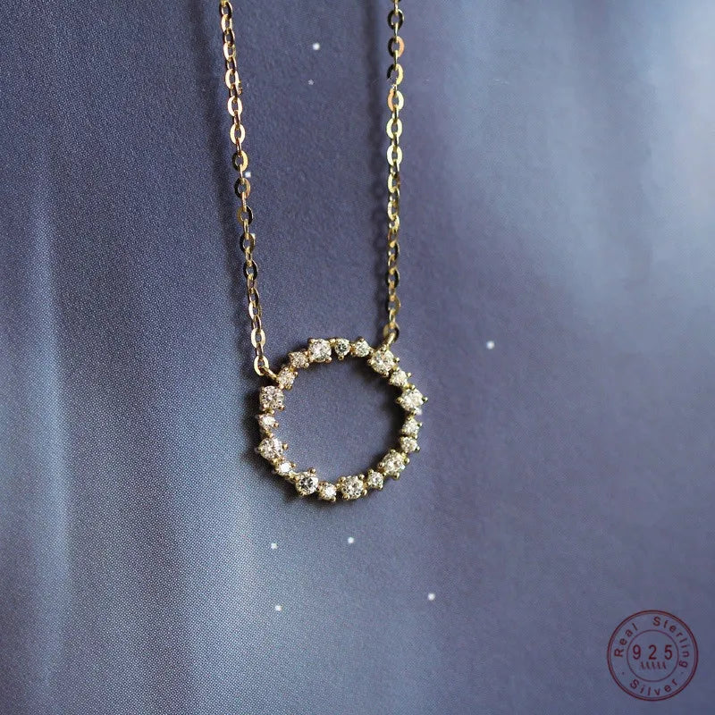 Colar Prata 925 Estrela Pavê Zircônia Banhado Ouro – Étoile Scintillante Simplicité
