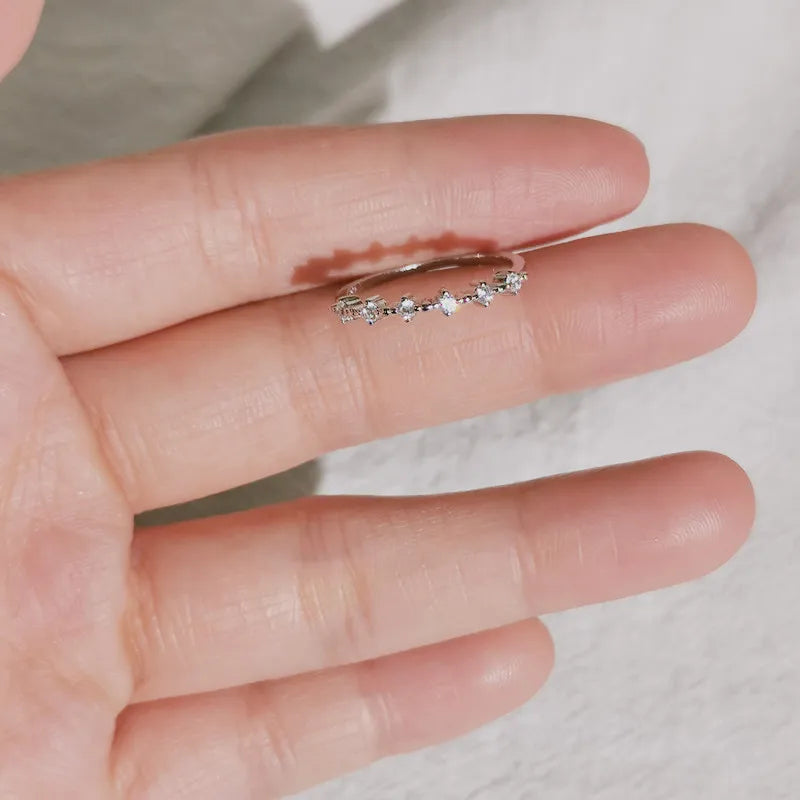 Anel Pavê Diamante Zircônia Prata 925 – Diamant Pavé Simplicité