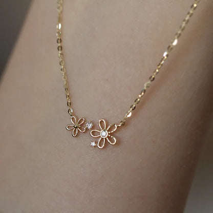 Colar Pingente Flor Boêmia Prata 925 – Fleur Bohème Simplicité