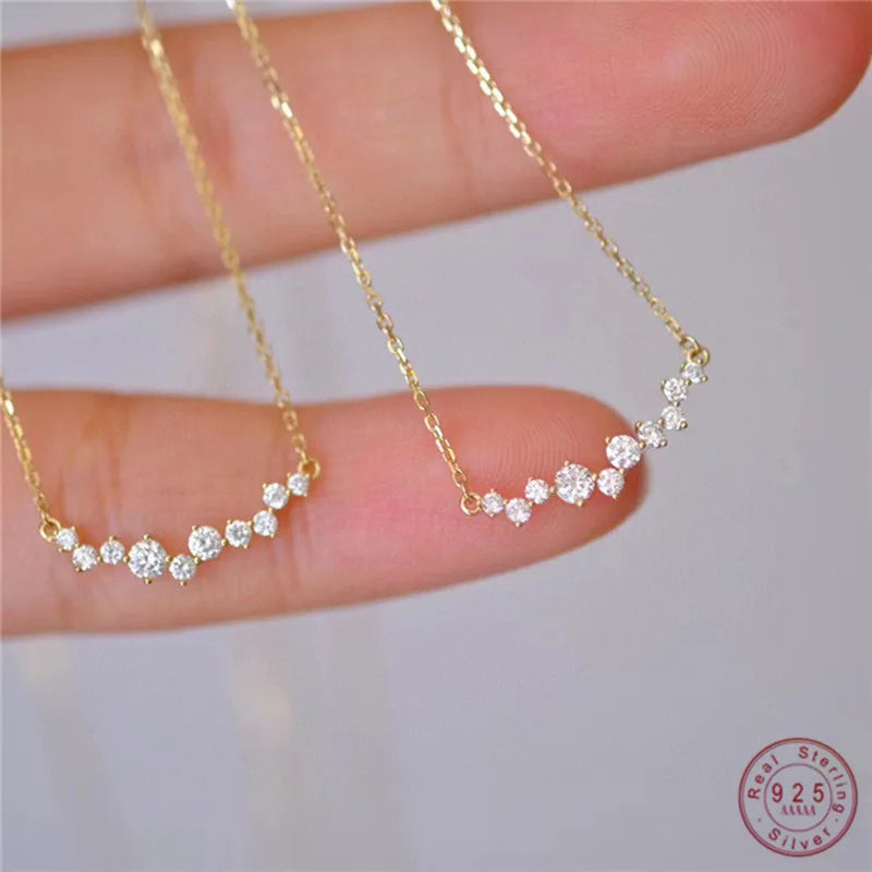 Colar Prata 925 Pingente Pavê Zircônia Charme – Lumière Pavé Simplicité