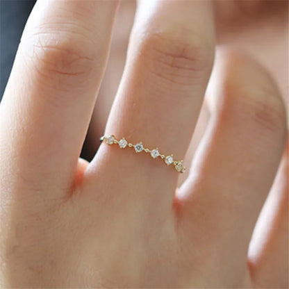 Anel Pavê Diamante Zircônia Prata 925 – Diamant Pavé Simplicité