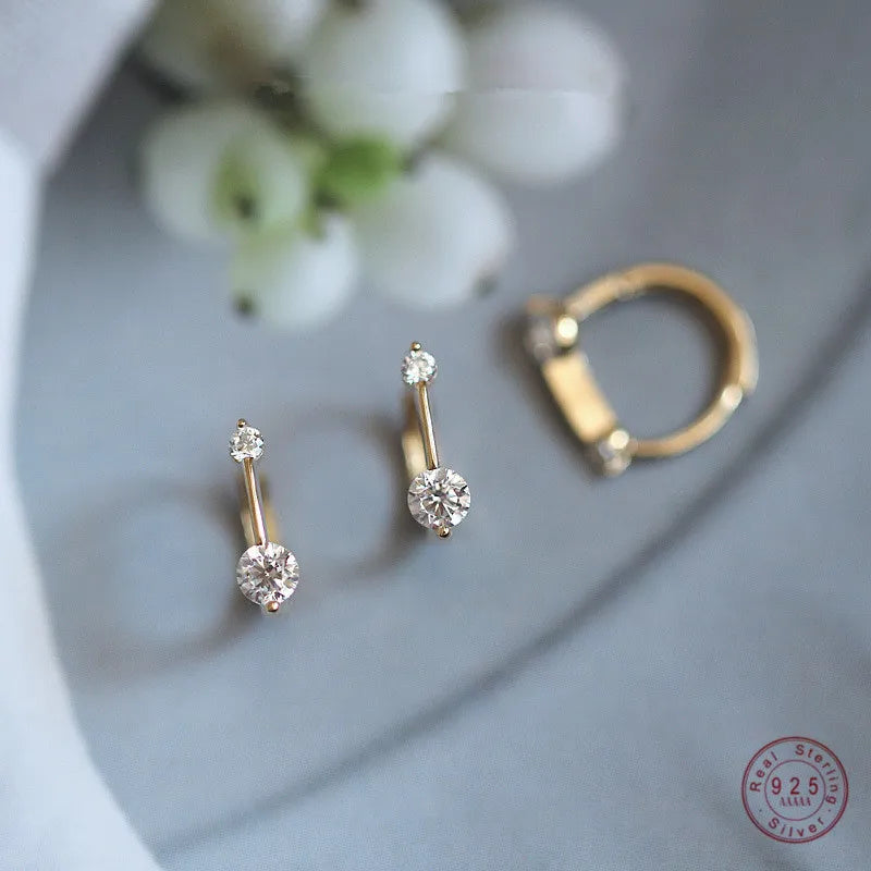 Brinco Arco Cristal Banhado a Ouro 14K – Arc Cristal Simplicité
