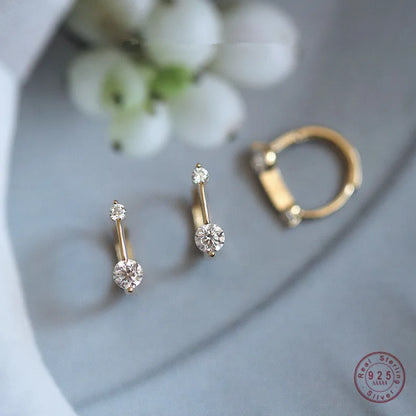 Brinco Arco Cristal Banhado a Ouro 14K – Arc Cristal Simplicité