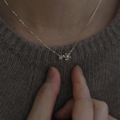 Colar Pingente Flor Boêmia Prata 925 – Fleur Bohème Simplicité