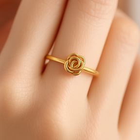 Rose d’Or – Anel Flor de Rosa Ajustável