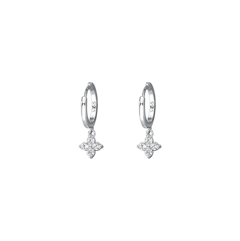 Brinco Floral Zircônia 6 Estilos Prata 925 – Fleur Sucrée Simplicité