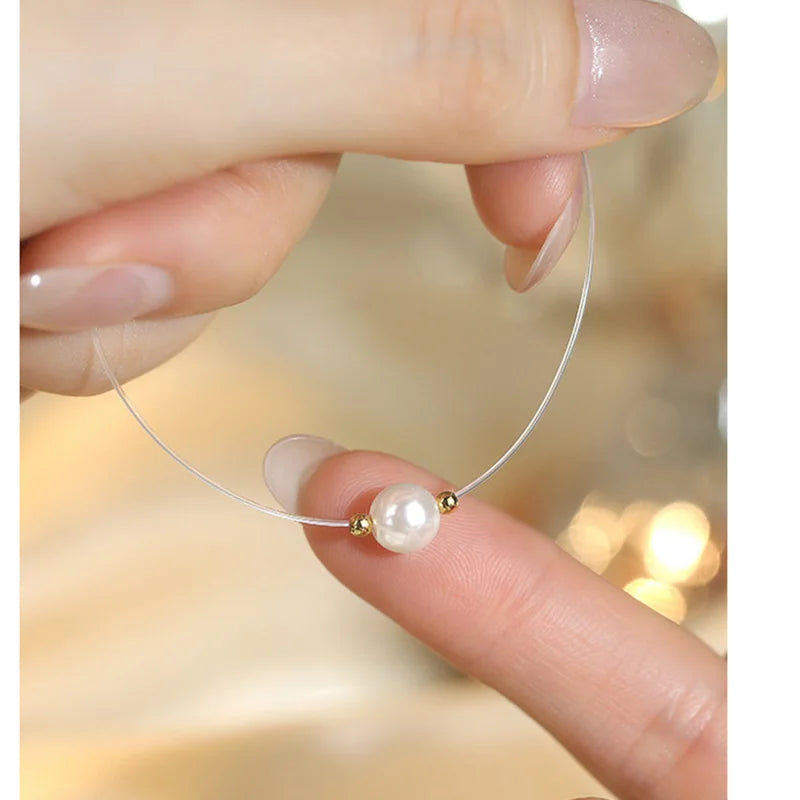 Colar prata 925 coração pérola e zircônia choker - Loja Simplicité