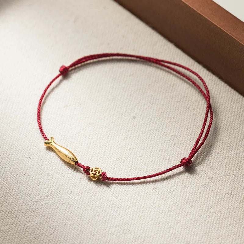 Pulseira prata 925 peixe dourado charm banhado ouro 18k - Loja Simplicité