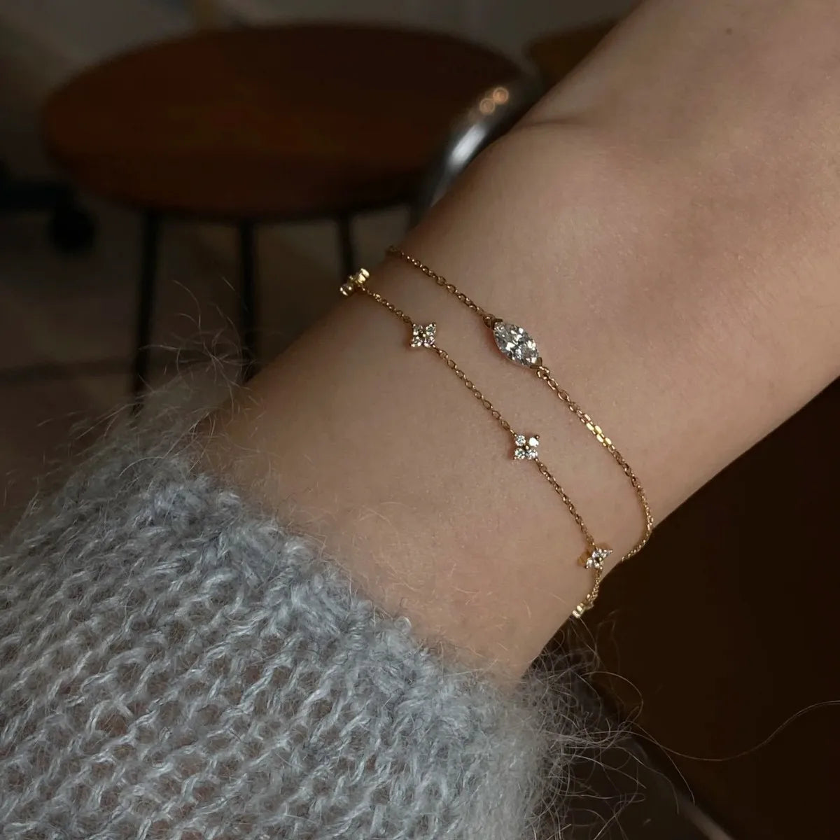 Pulseira Geométrica Zircônia Prata 925 – Géométrie Cristal Simplicité