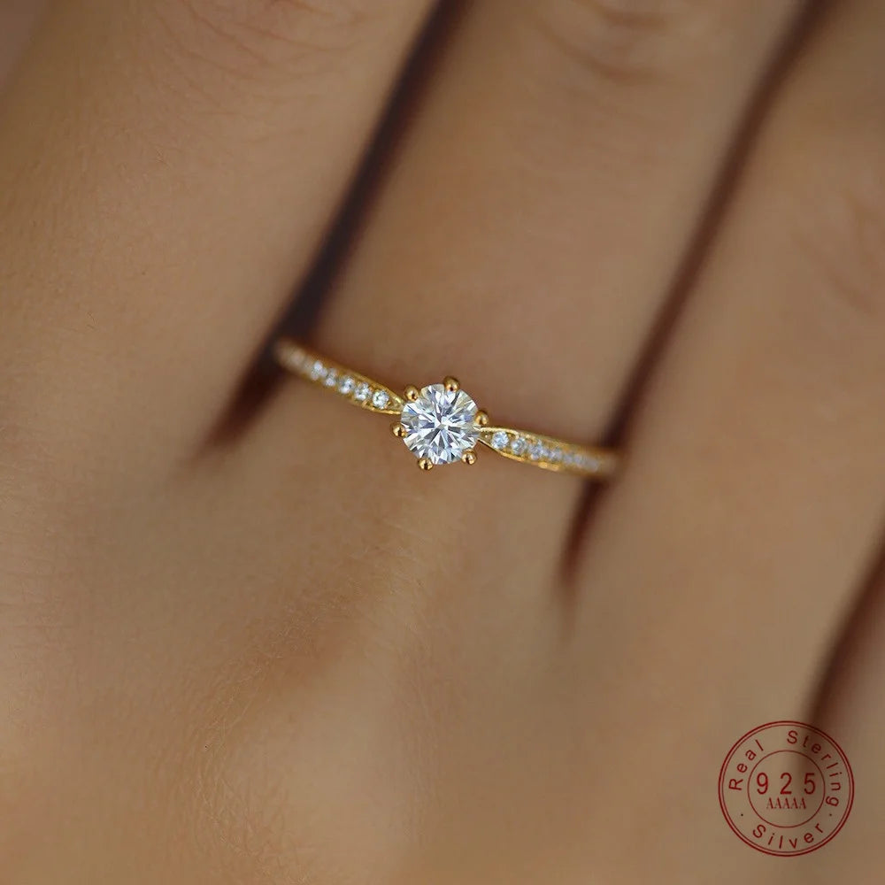 Anel Zircônia Brilhante Prata 925 – Diamant Scintillant Simplicité