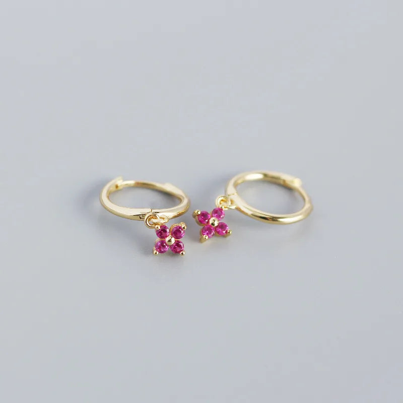 Brinco Floral Zircônia 6 Estilos Prata 925 – Fleur Sucrée Simplicité