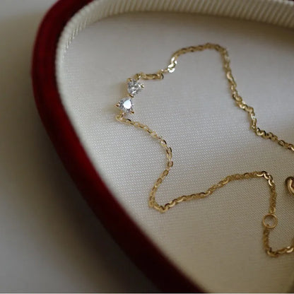 Pulseira Laço Zircônia Banhada a Ouro – Nœud Brillant Simplicité