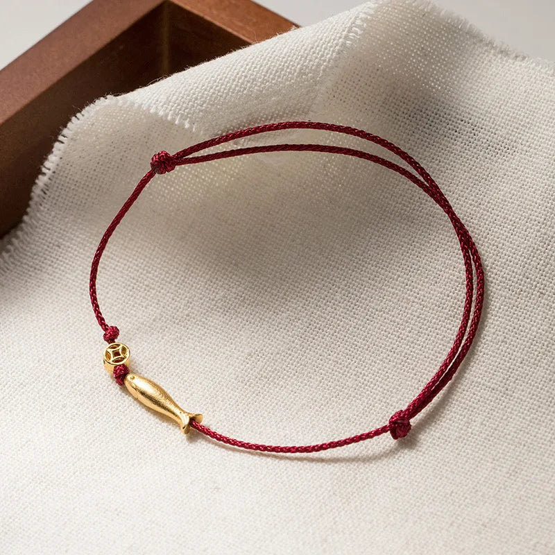 Pulseira prata 925 peixe dourado charm banhado ouro 18k - Loja Simplicité