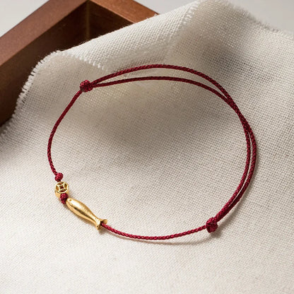 Pulseira prata 925 peixe dourado charm banhado ouro 18k - Loja Simplicité