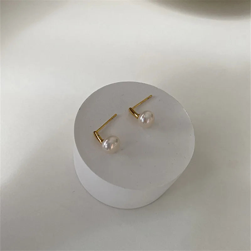 Brinco Pérola Natural Água Doce Francesa Prata 925 – Perle Scintillante Simplicité