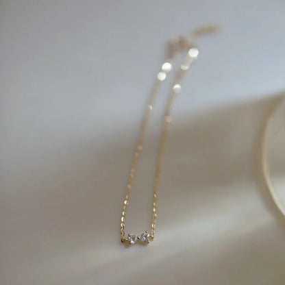 Pulseira Laço Zircônia Banhada a Ouro – Nœud Brillant Simplicité