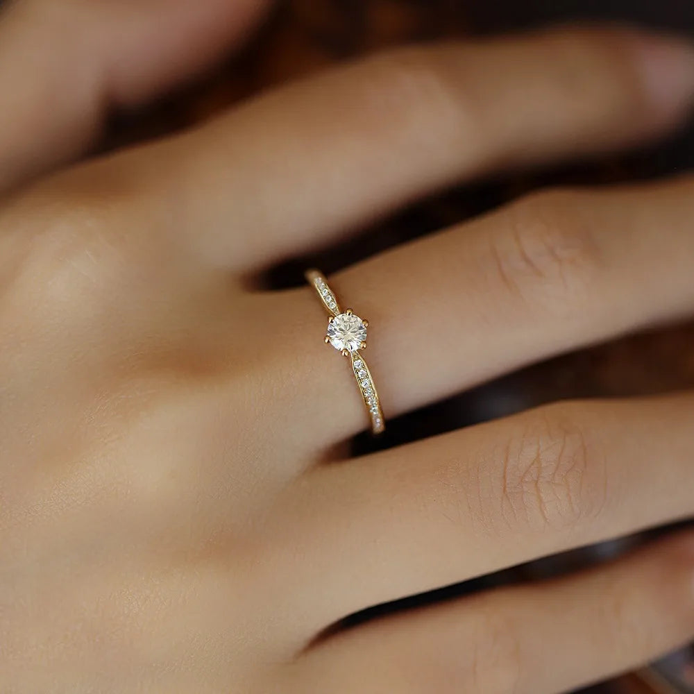 Anel Zircônia Brilhante Prata 925 – Diamant Scintillant Simplicité