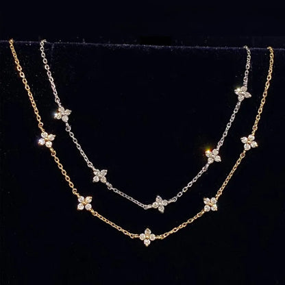 Pulseira Flor Zircônia Prata 925 – Fleur Scintillante Simplicité
