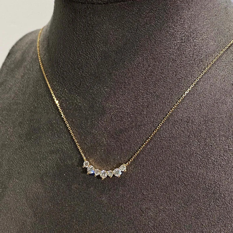 Colar Pingente Geométrico Zircônia Prata 925 – Géo Brillant Simplicité
