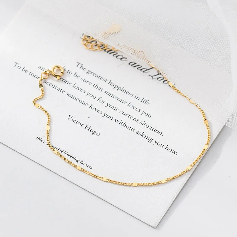 Pulseira prata 925 corrente clássica banhada ouro 18k charm - Loja Simplicité