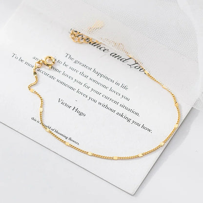 Pulseira prata 925 corrente clássica banhada ouro 18k charm - Loja Simplicité