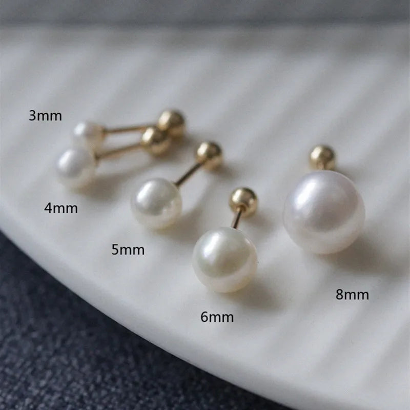 Brinco Prata 925 Pérola Natural Pino Delicado – Perle Nacre Simplicité