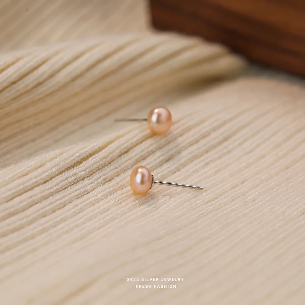 Brinco Pérola Natural Água Doce Prata 925 – Perle Douce Simplicité