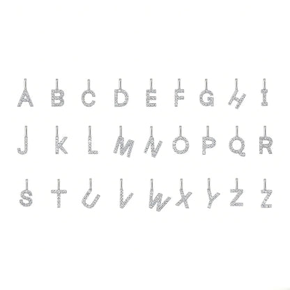 Colar Pingente Letra Inicial Prata 925 – Initiale Scintillante Simplicité