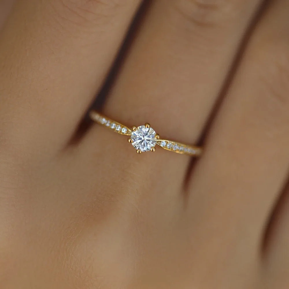 Anel Zircônia Brilhante Prata 925 – Diamant Scintillant Simplicité