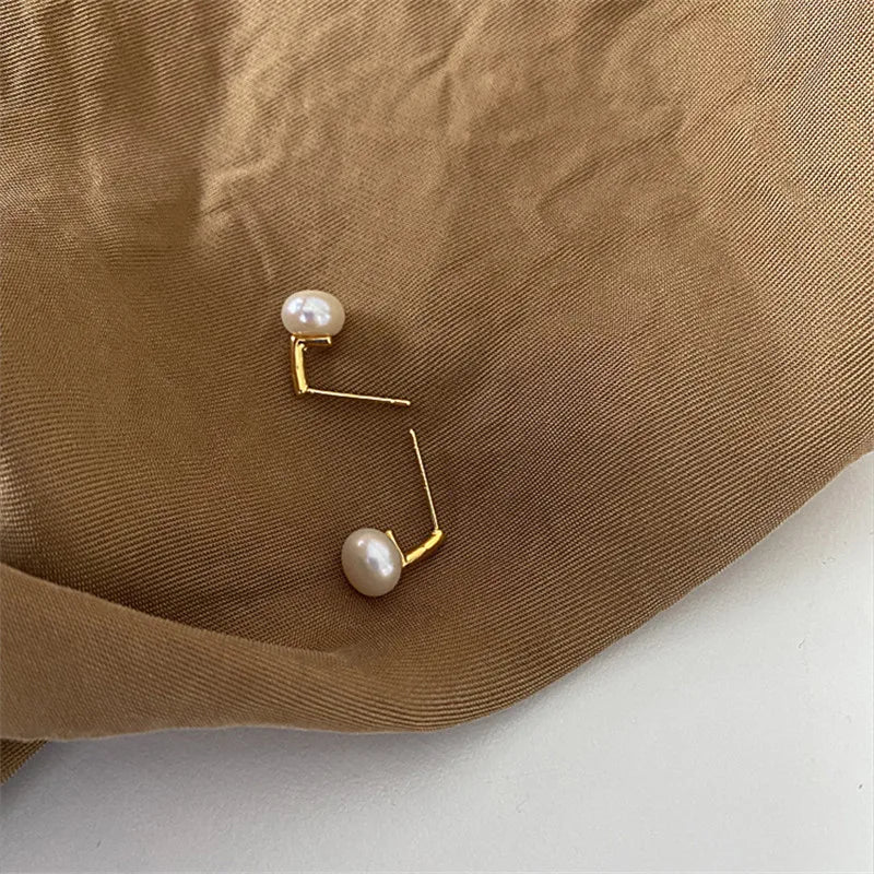 Brinco Pérola Natural Água Doce Francesa Prata 925 – Perle Scintillante Simplicité
