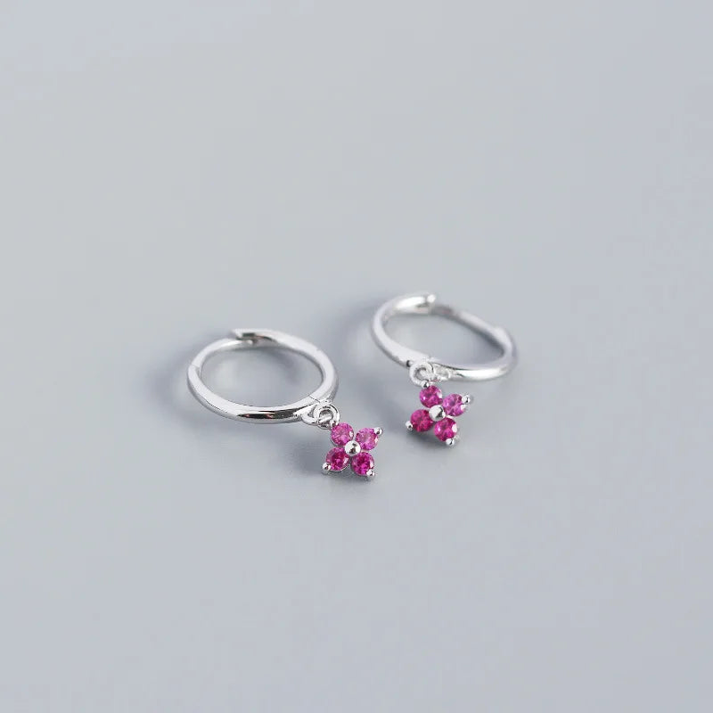 Brinco Floral Zircônia 6 Estilos Prata 925 – Fleur Sucrée Simplicité