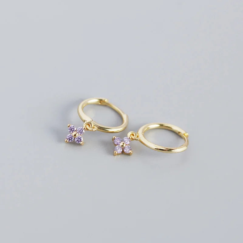 Brinco Floral Zircônia 6 Estilos Prata 925 – Fleur Sucrée Simplicité