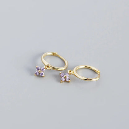 Brinco Floral Zircônia 6 Estilos Prata 925 – Fleur Sucrée Simplicité