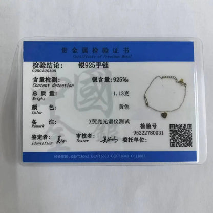 Pulseira Dourada Coração Delicado Prata 925 – Coeur Tendre Simplicité