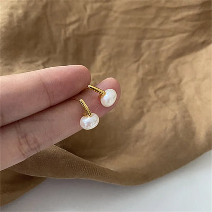 Brinco Pérola Natural Água Doce Francesa Prata 925 – Perle Scintillante Simplicité
