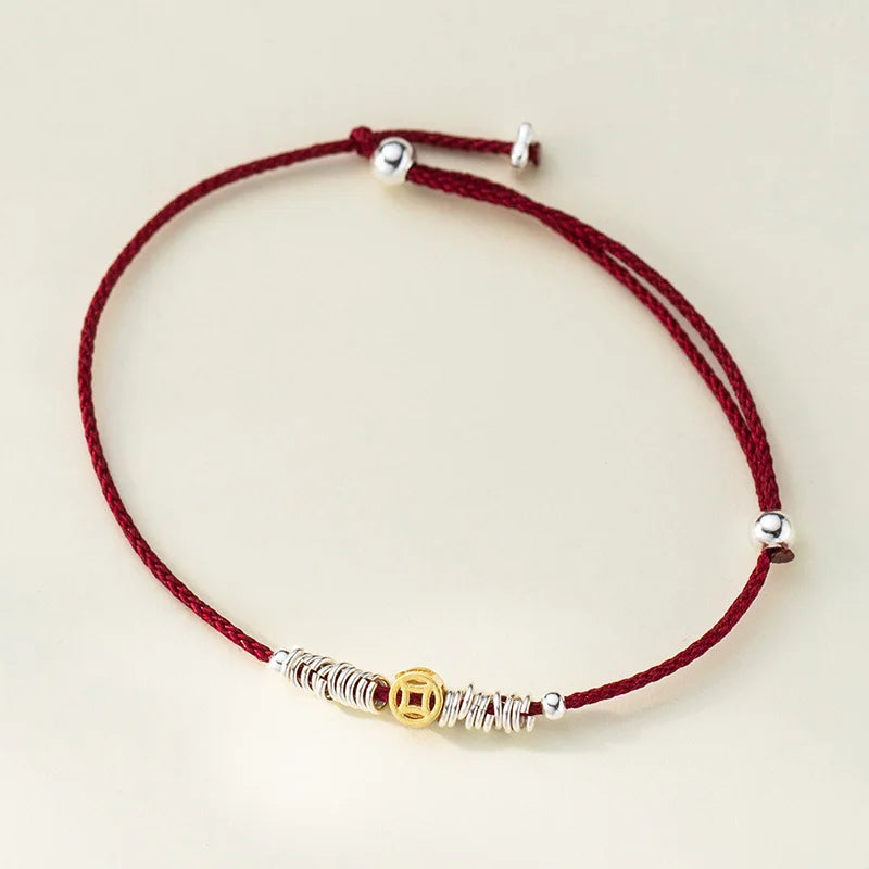 Pulseira Prata 925 Moedas Geométricas Charm – Pièces Géométriques Simplicité
