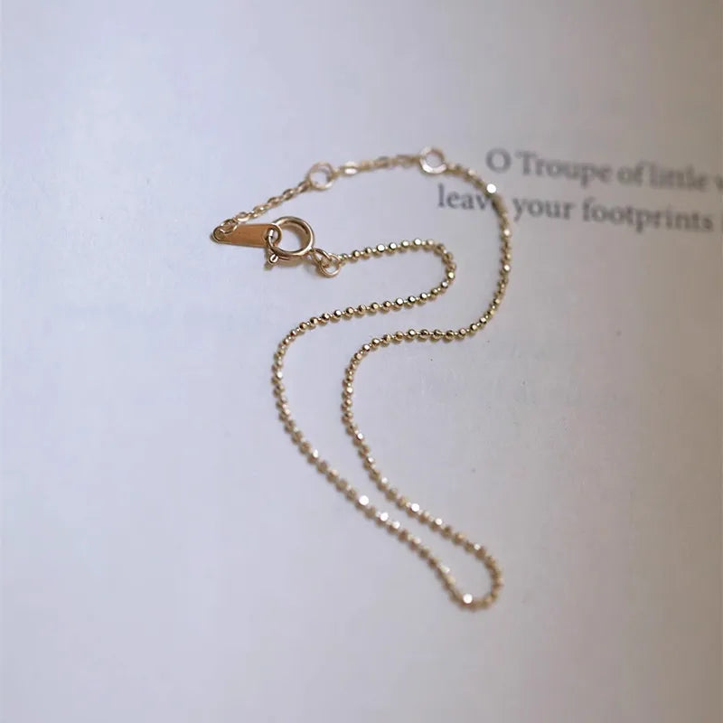 Pulseira Prata 925 Elos Pérolas Douradas Banhada Ouro – Perles Dorées Simplicité