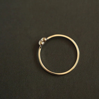Anel Dourado Coração Liso Prata 925 – Coeur Simple Simplicité