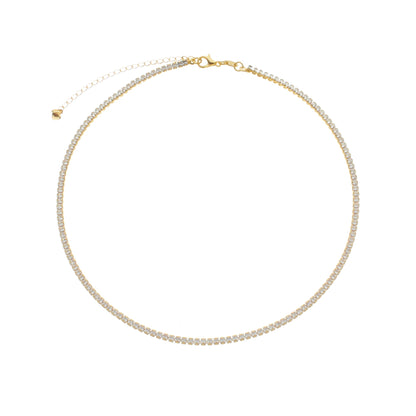 Colar choker dourado Riviera Cristal Simplicité